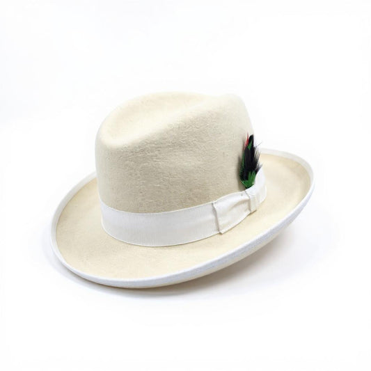 Australian Premium Wool White Godfather Hat