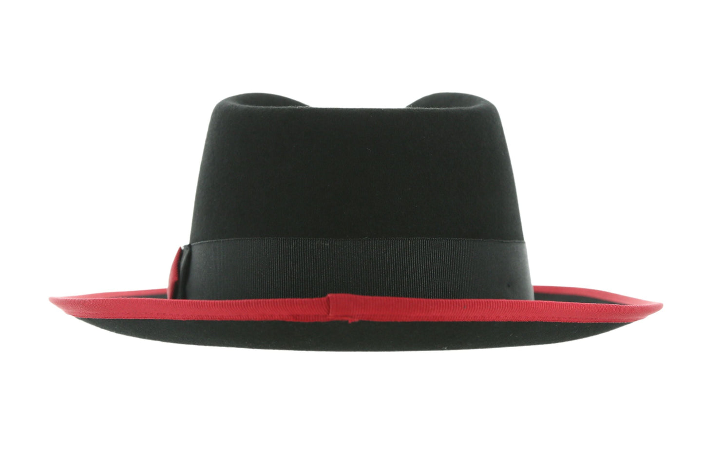 Australian Wool Black and Red Trilby Fedora Hat