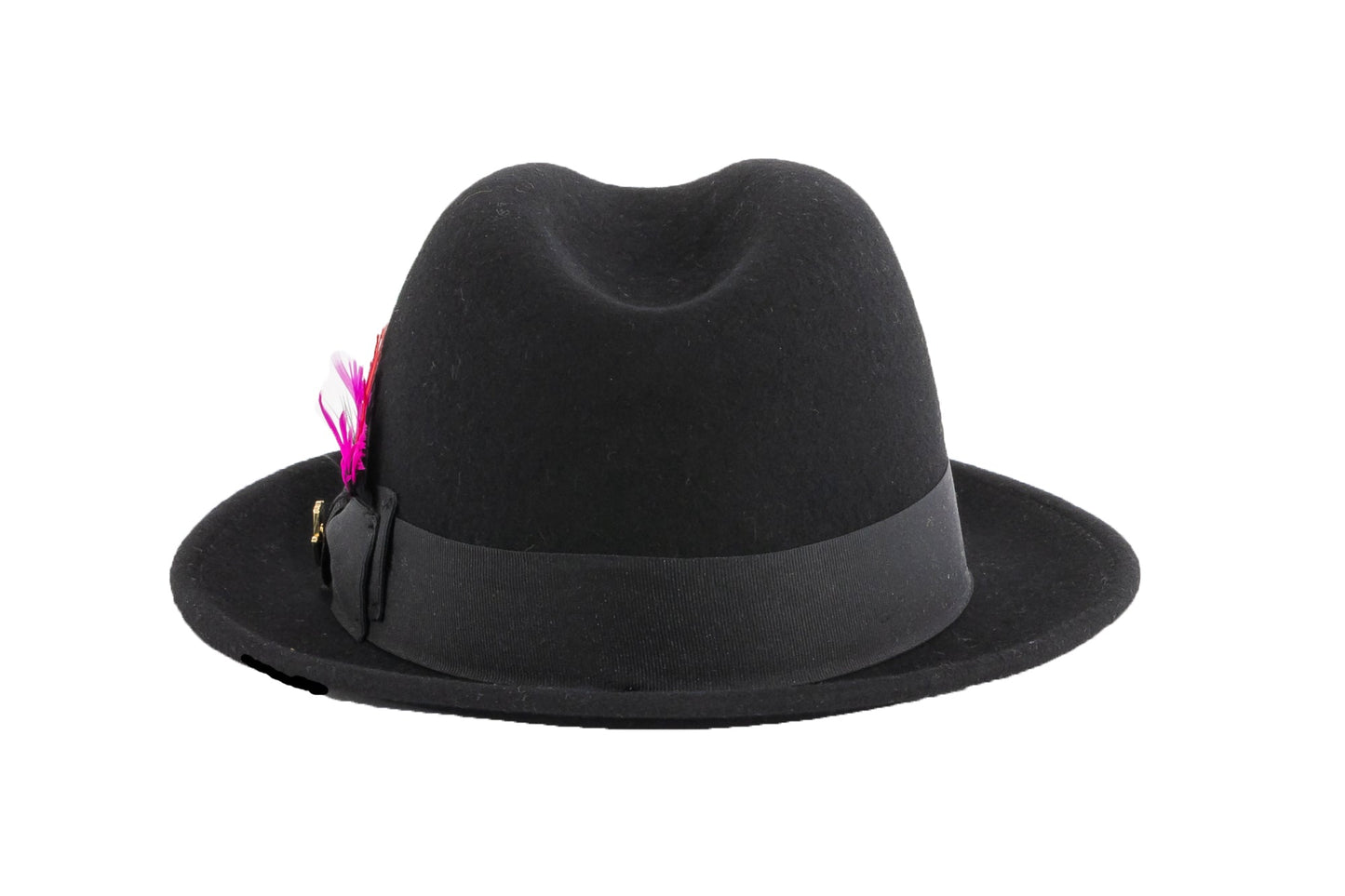 Australian Premium Wool Black Brooks Fedora Hat