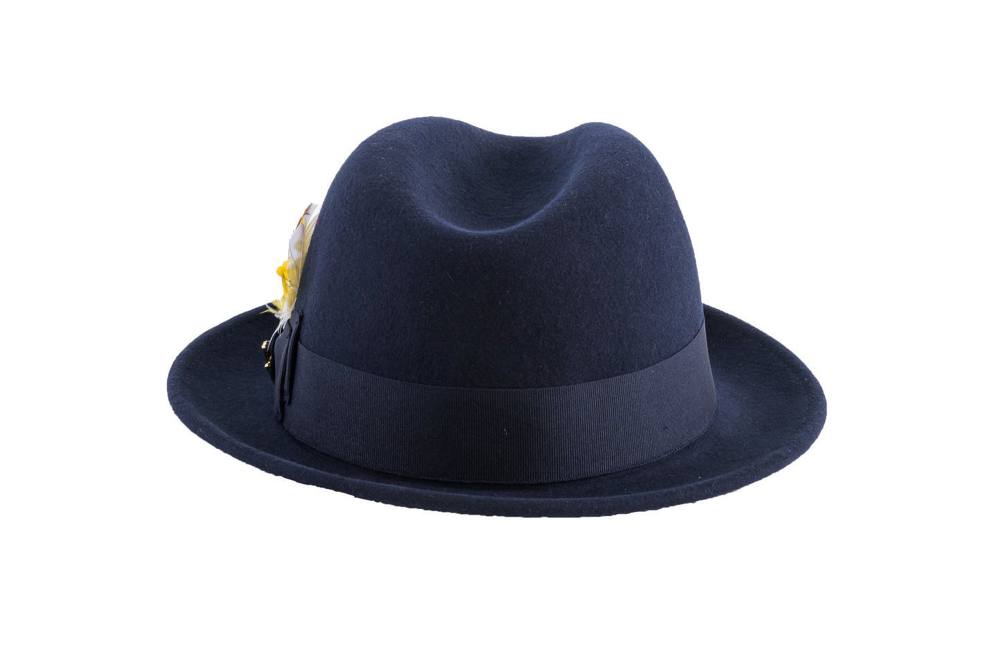 Australian Premium Wool Navy Brooks Fedora Hat