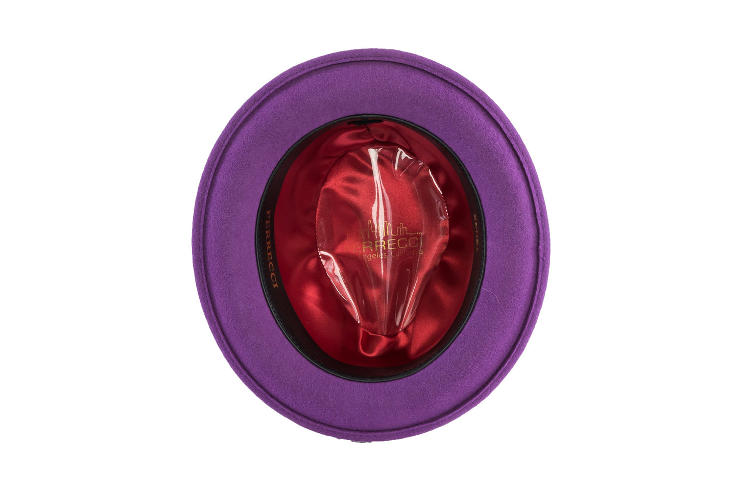 Australian Premium Wool Purple and Gold Brooks Fedora Hat