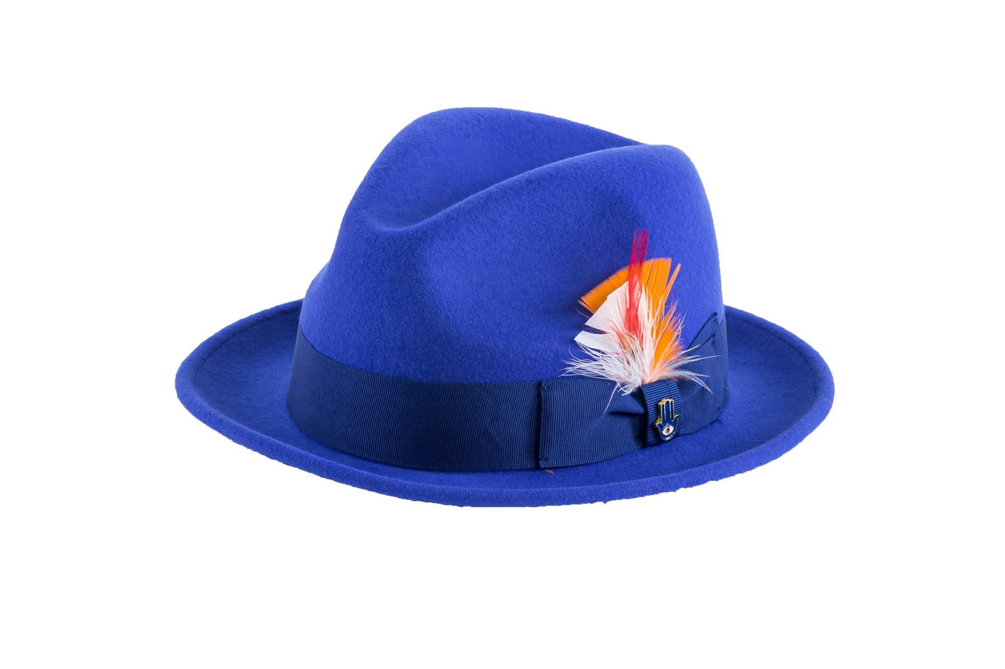 Australian Premium Wool Royal Blue Brooks Fedora Hat