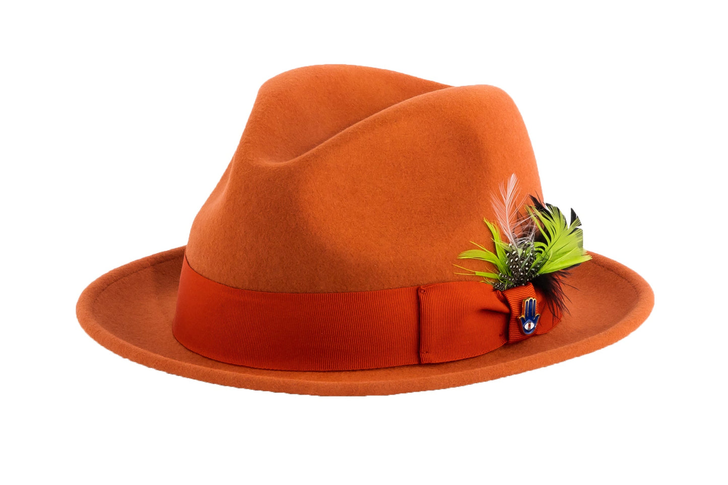 Australian Premium Wool Rust Brooks Fedora Hat