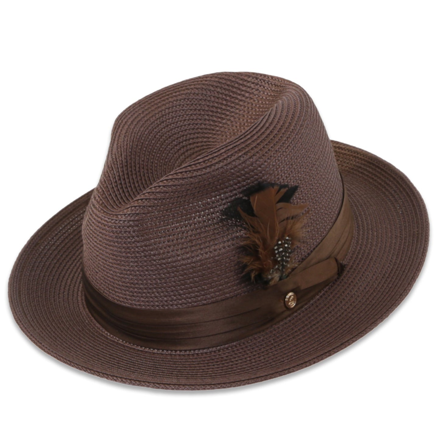 Mar Azul Crushable Straw Hat Fedora in Brown