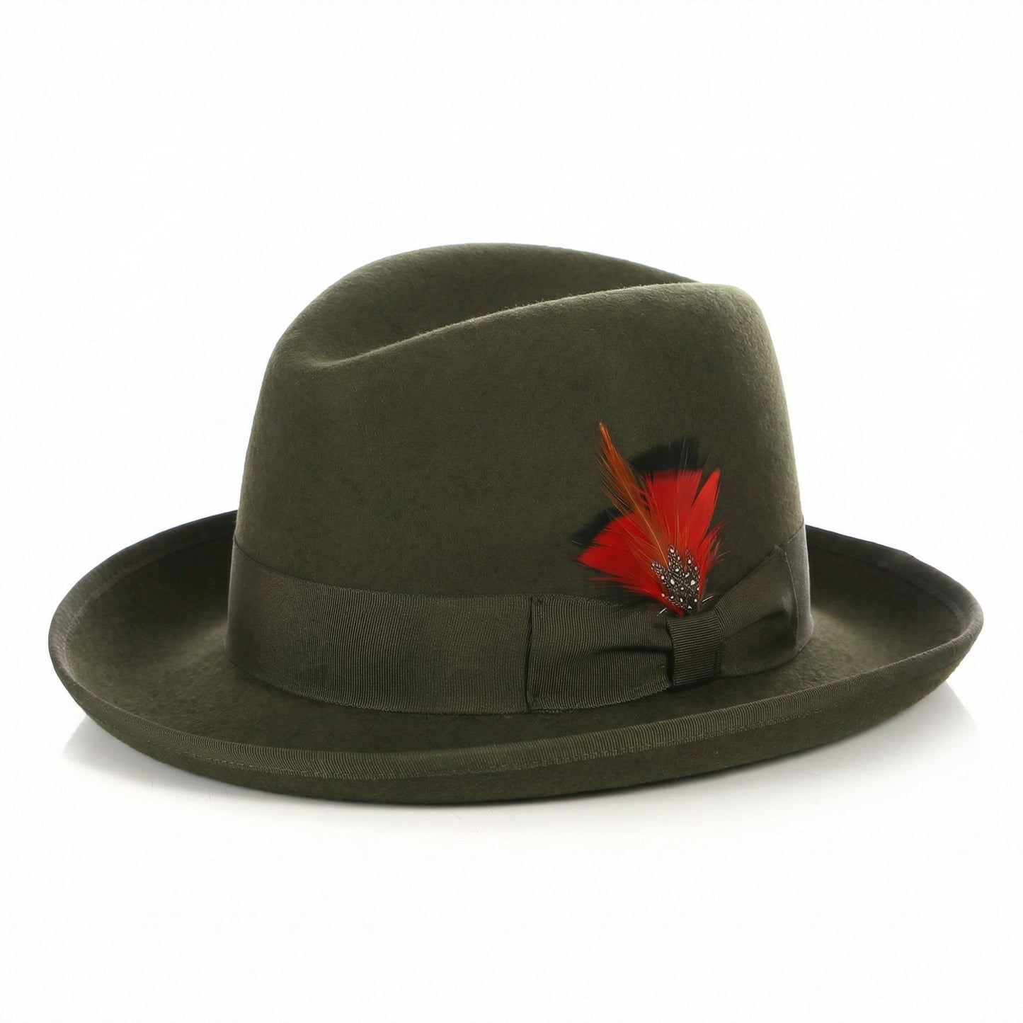 Australian Premium Wool Olive Green Godfather Hat