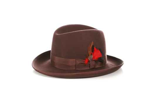 Australian Premium Wool Brown Godfather Hat