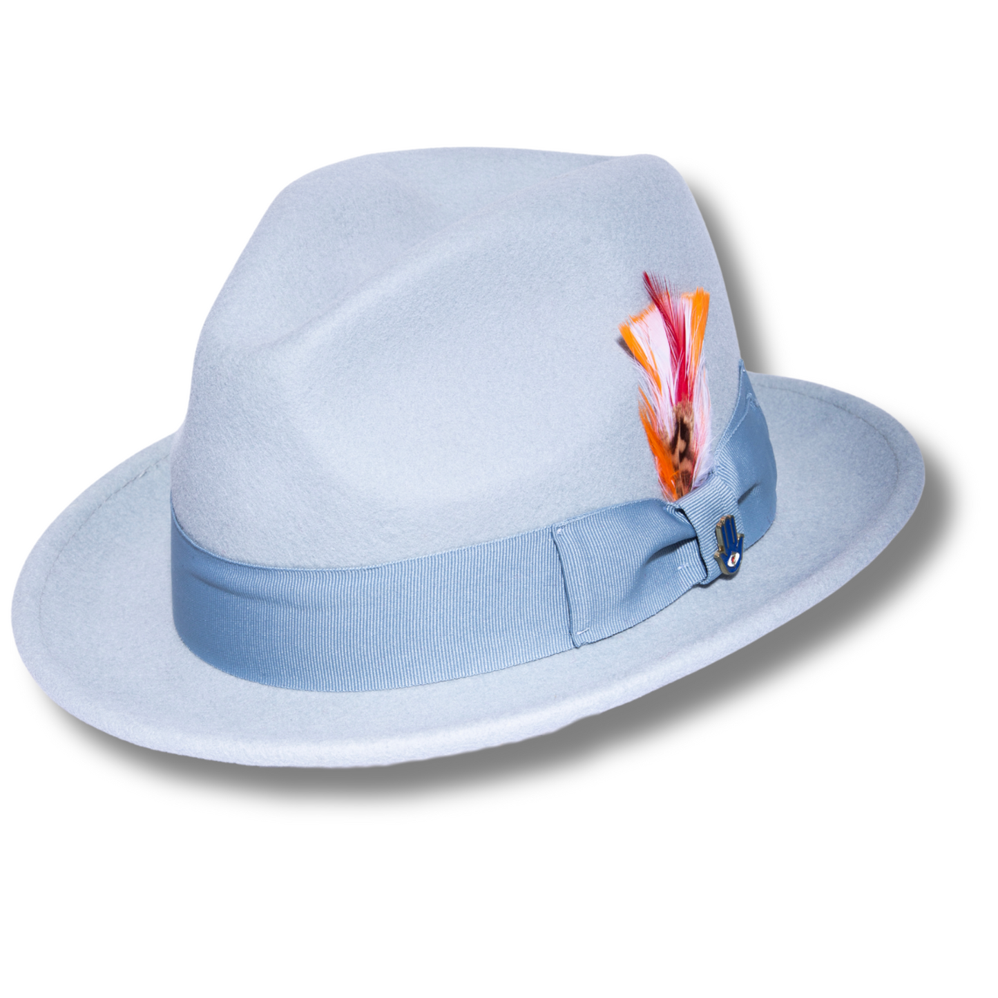 Australian Premium Wool Grey Brooks Fedora Hat