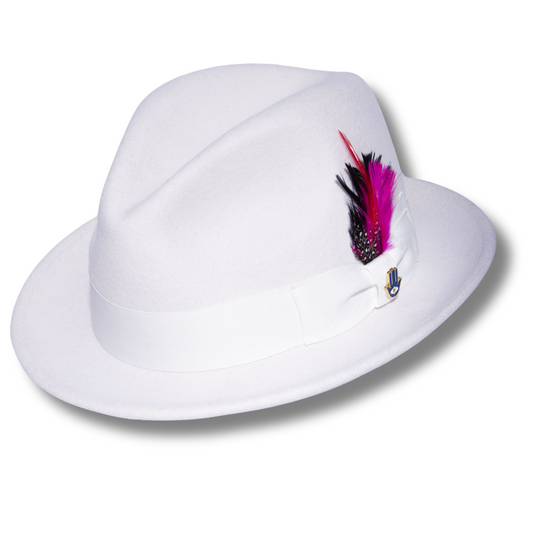 Australian Premium Wool Off-White Brooks Fedora Hat