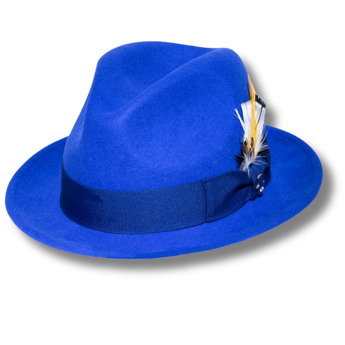 Australian Premium Wool Royal Blue Brooks Fedora Hat