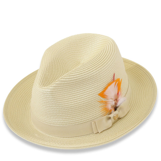 Habana Crushable Straw Hat Fedora in Tan
