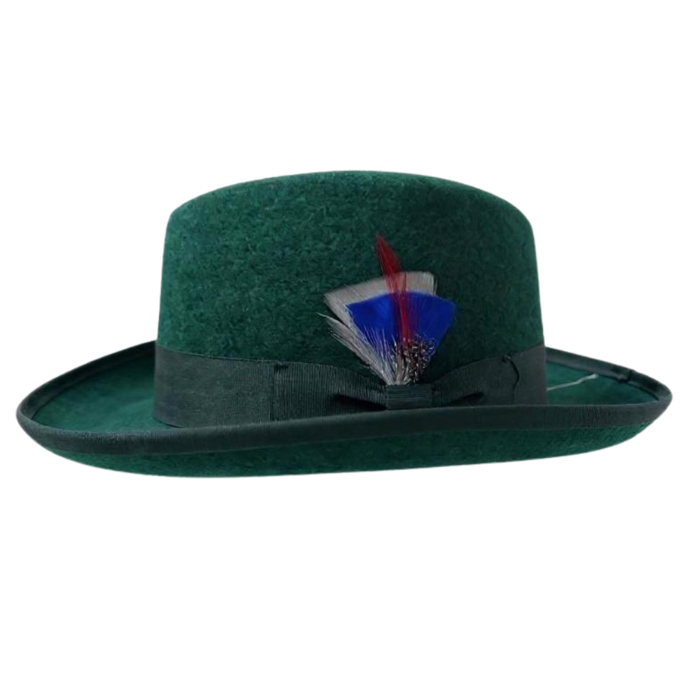 Australian Premium Wool Hunter Green Godfather Hat