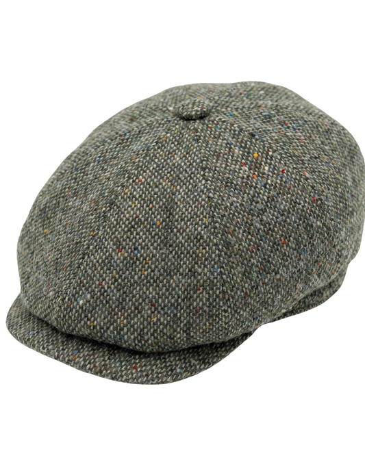 Premium Tweed Hunter Green Newsboy Cap